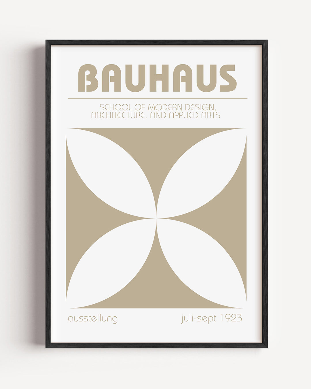 Vorm en balans – staande Bauhaus poster als wanddecoratie