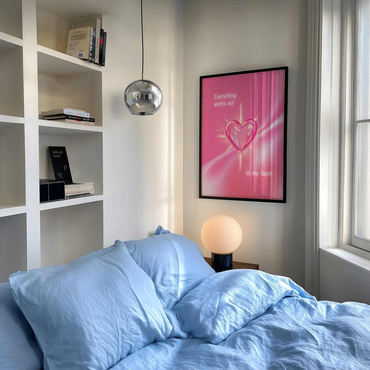 Everything Works Out – mindful poster als rustige wanddecoratie