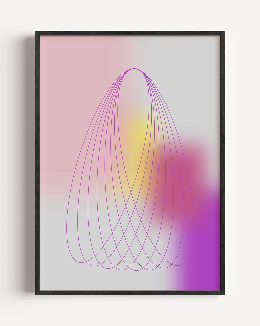 Vrolijke Kracht Visuals – kleurrijke abstracte portret poster als wanddecoratie