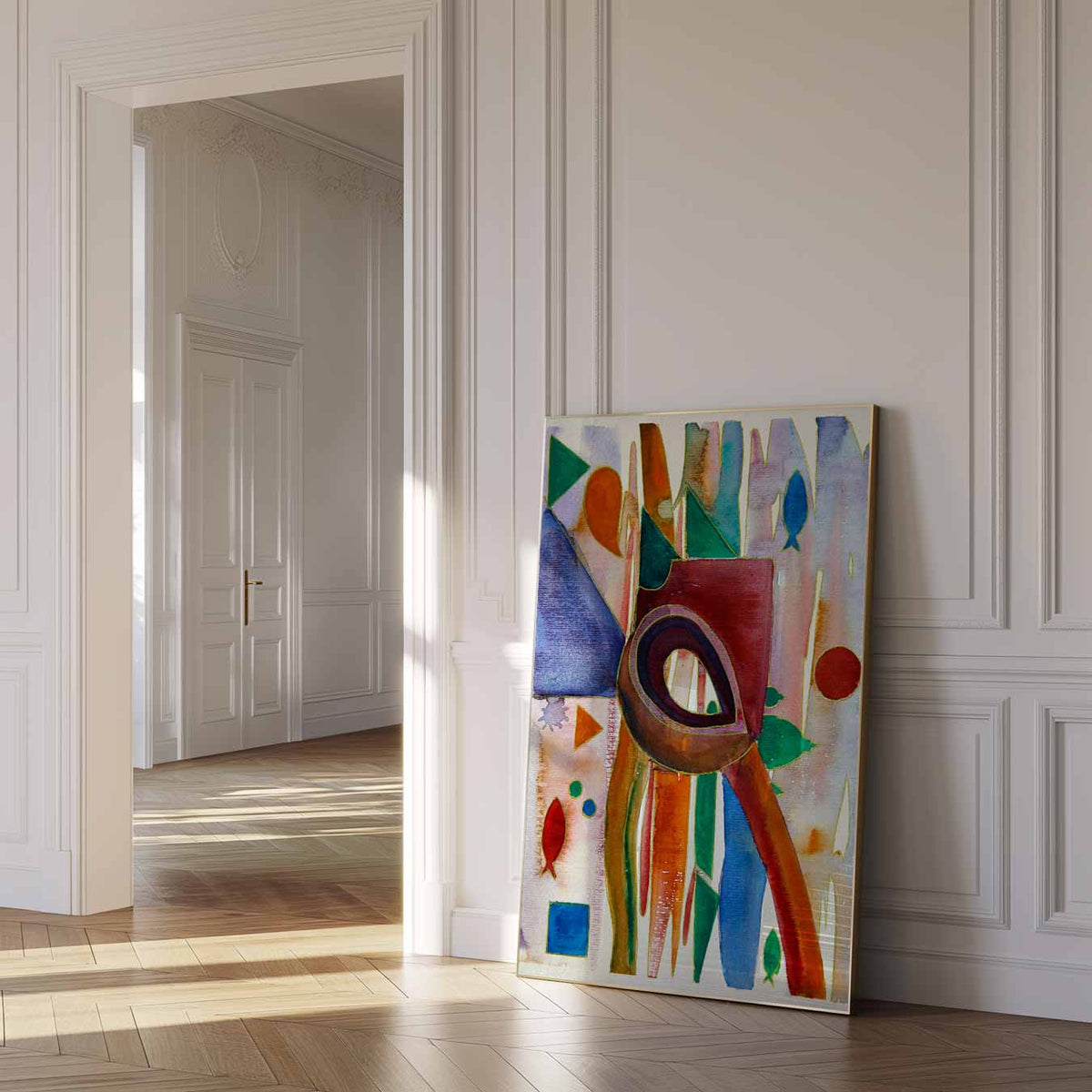 Kleurrijke Abstracte Kunstposter – urban poster in staand formaat