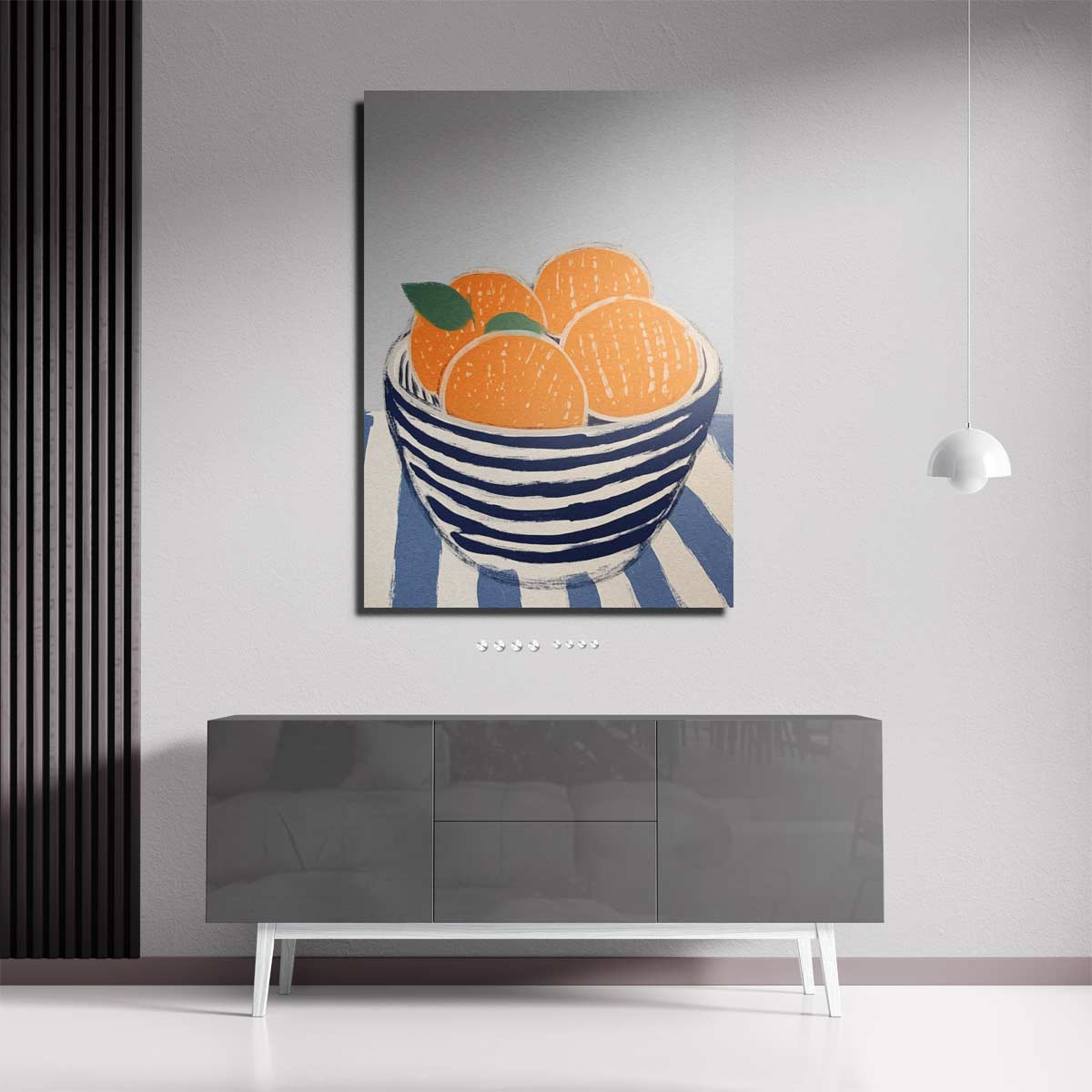 Zomerse Citrus in Streepjeskom – portret kunstwerk als wanddecoratie, afbeelding 18