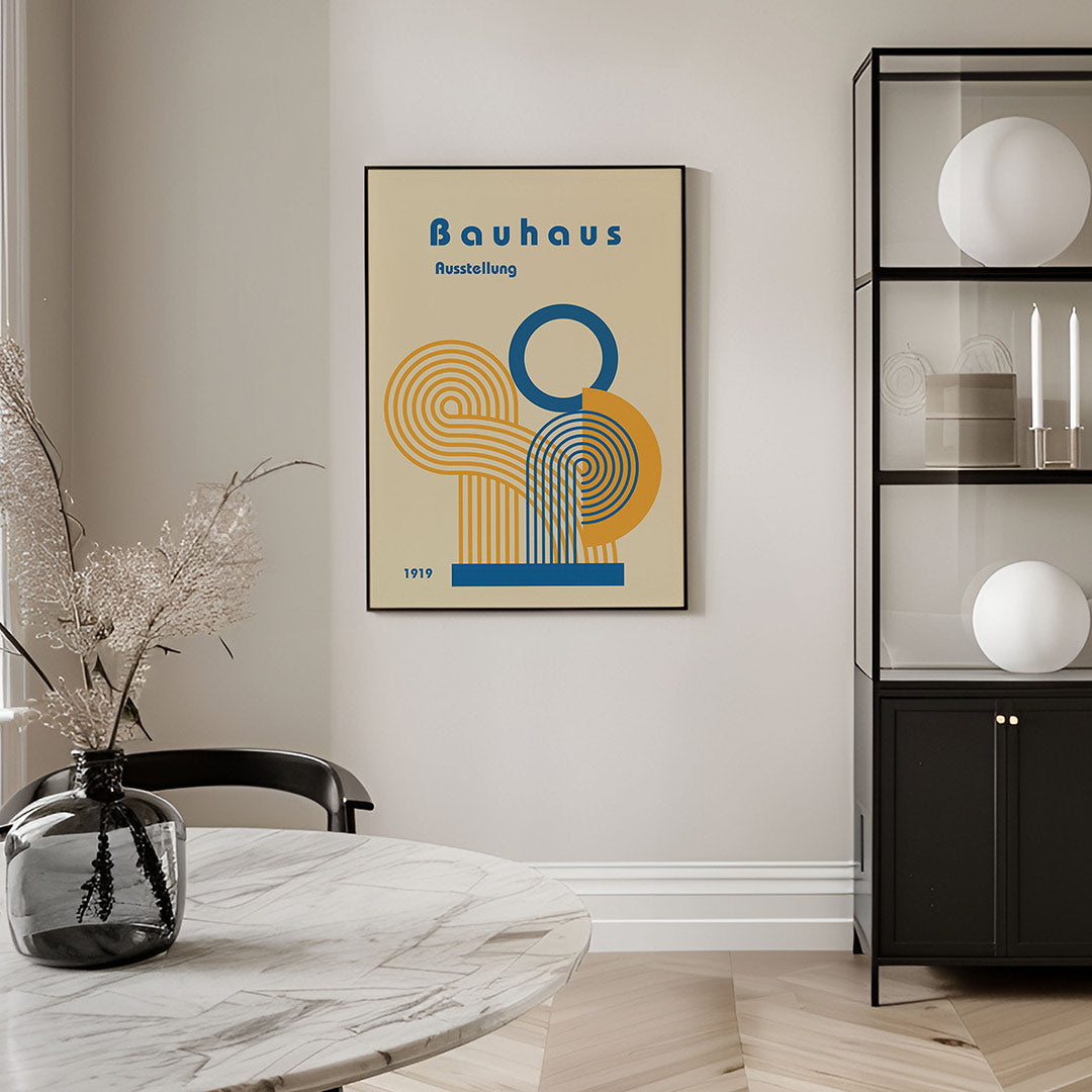 Vorm en kleur – geometrische Bauhaus poster in staand formaat