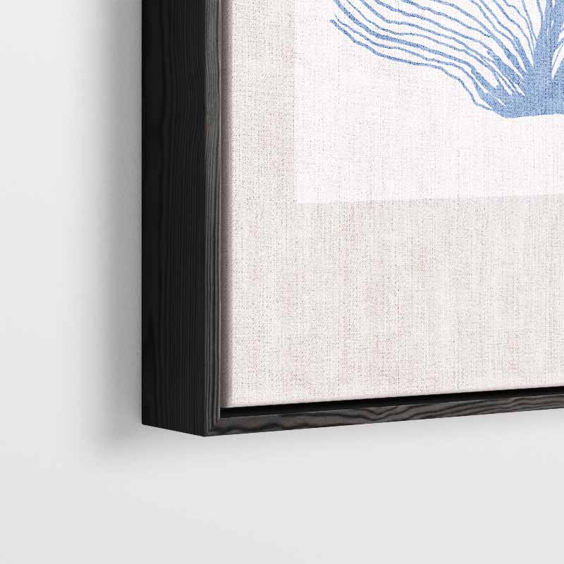 Blauwe Zeeventilator Kunstprint – dibond wanddecoratie in staand formaat