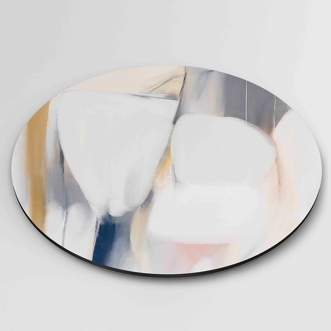 Abstracte vormen – moderne ronde wanddecoratie van WallArtistic