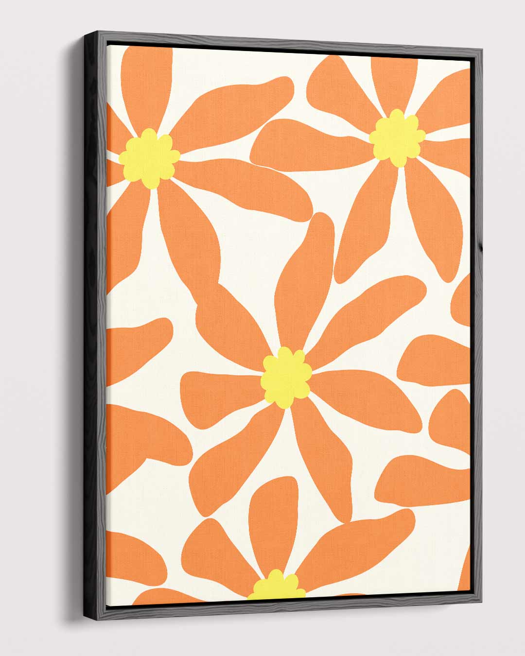 Bloemenpracht in Oranje – dibond kunstwerk als wanddecoratie