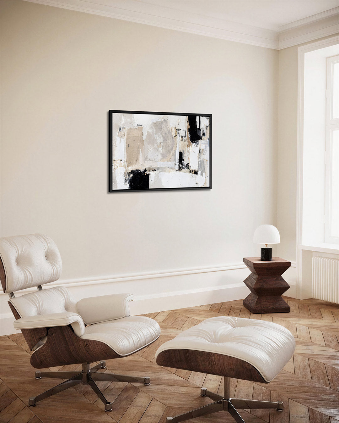 Neutrale compositie – Abstract kunstwerk – alternatieve weergave van het kunstwerk