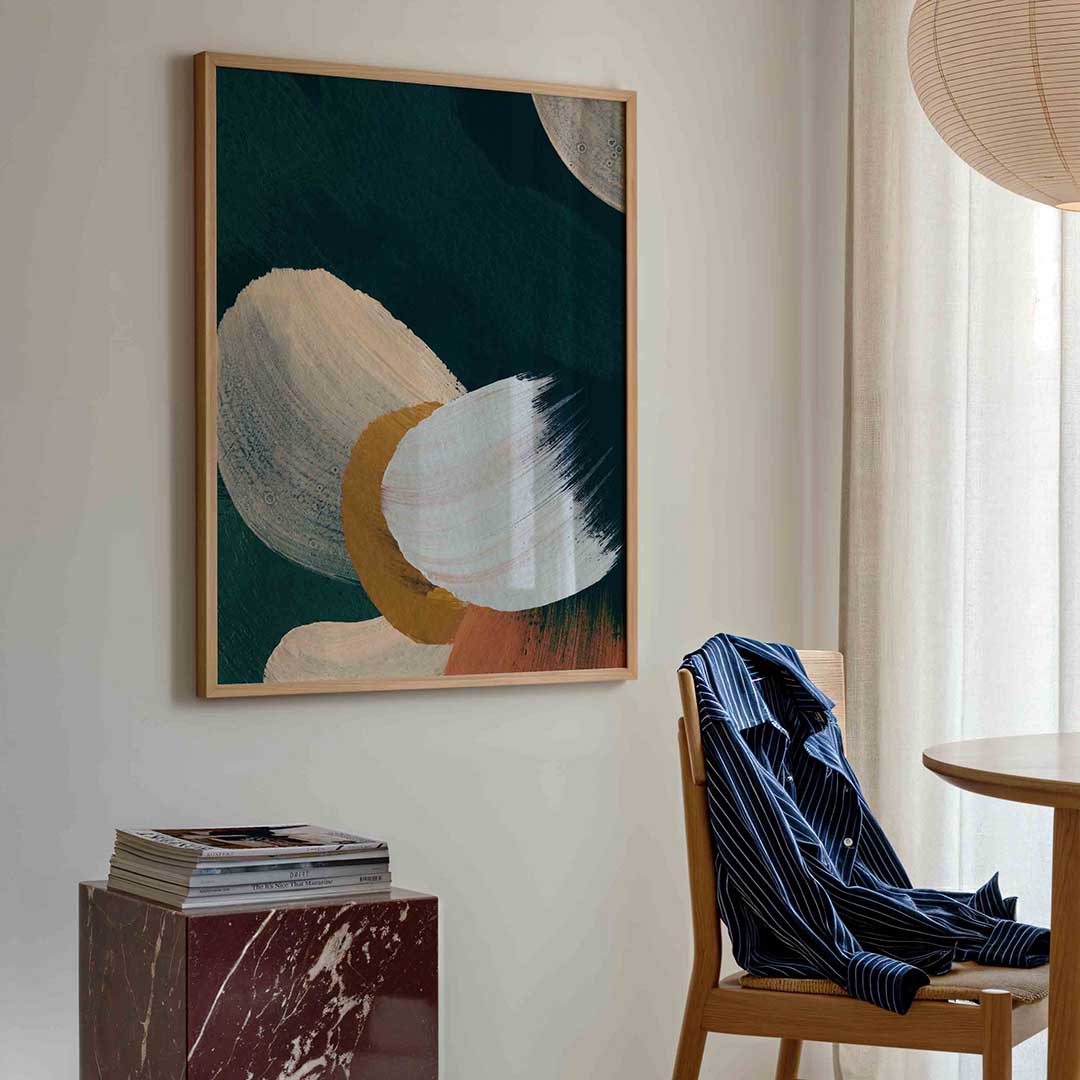 Abstracte vormen – artistieke poster in staand formaat