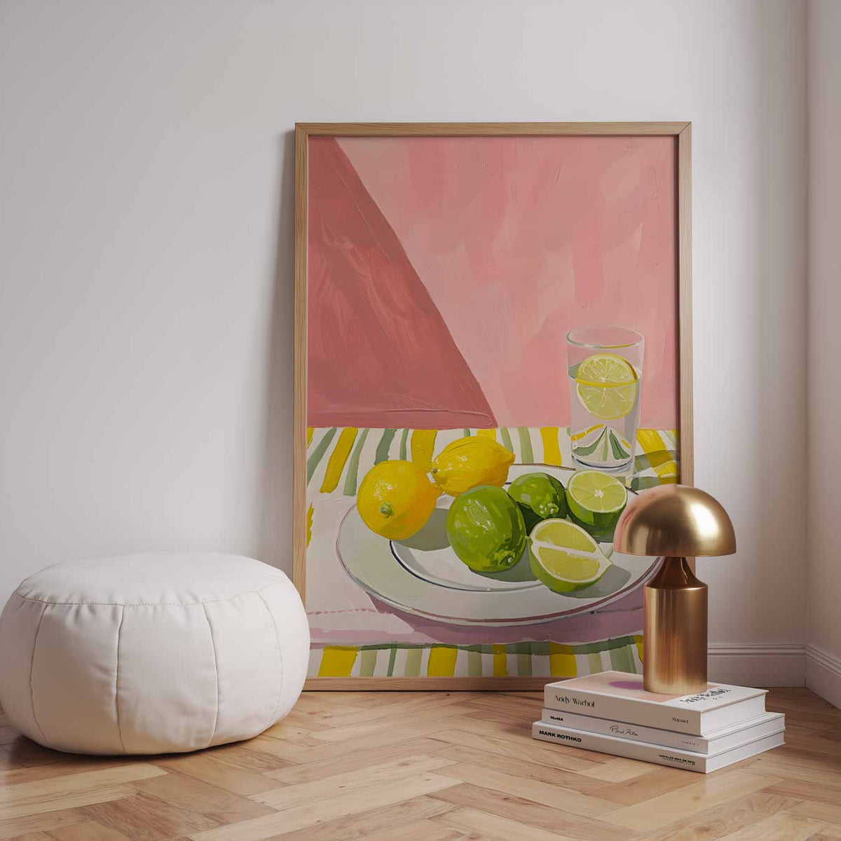 Zonnige Citrus Tafereel – urban poster in staand formaat