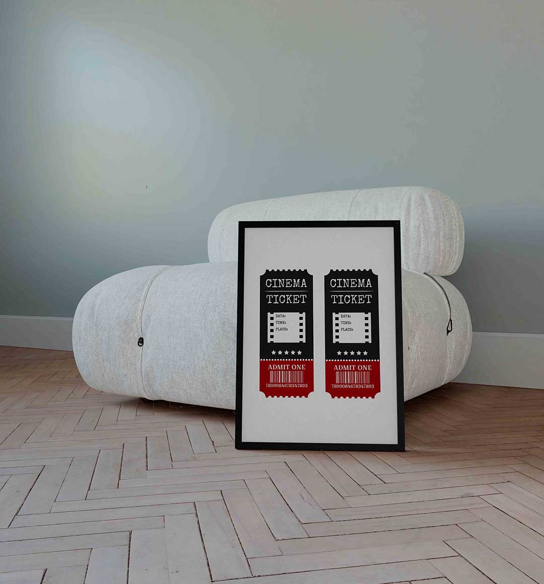 Cinema ticket – Pop Art wandkunst als portret poster