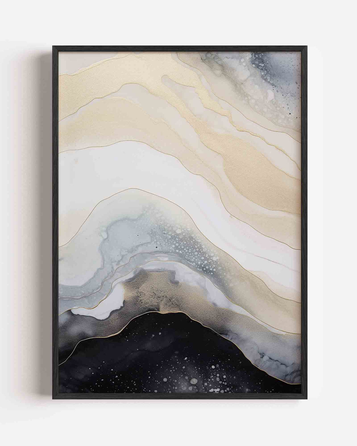 Gelaagde vormen – zacht abstracte portret poster als wanddecoratie