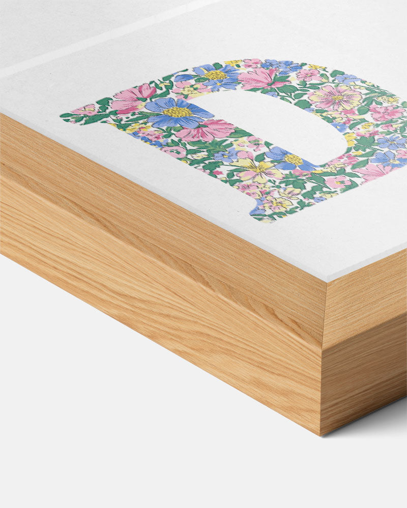 Bloemen Initialen – kids poster als vrolijke staande wanddecoratie