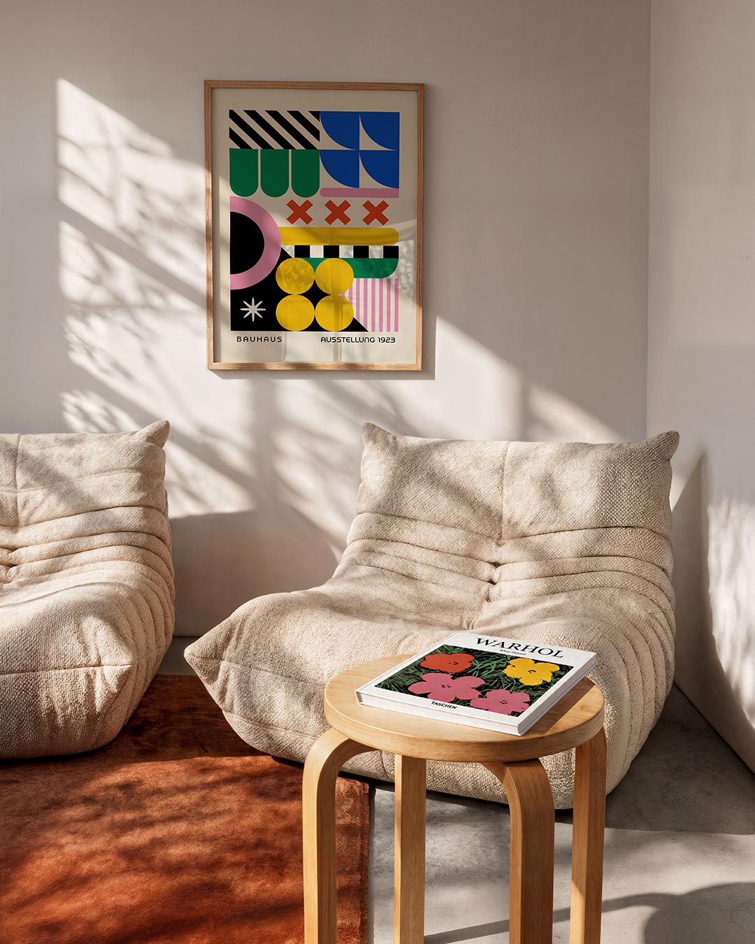 Vormen en vlaken – geometrische Bauhaus poster in staand formaat