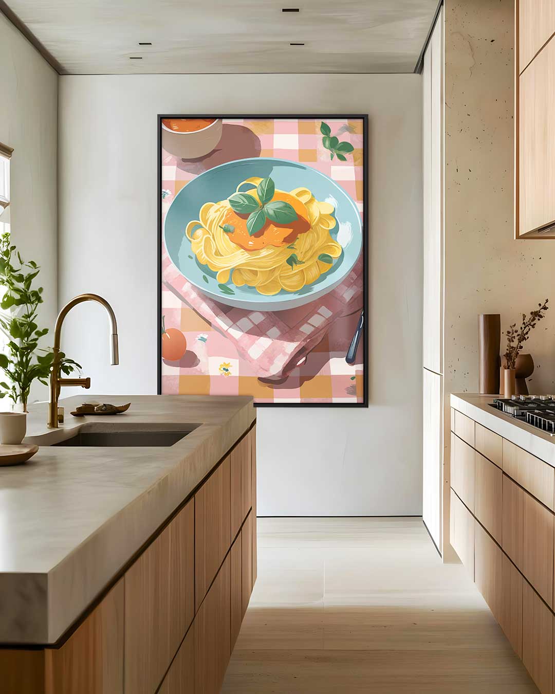 Pasta Still Life – staand kunstwerk voor modern interieur