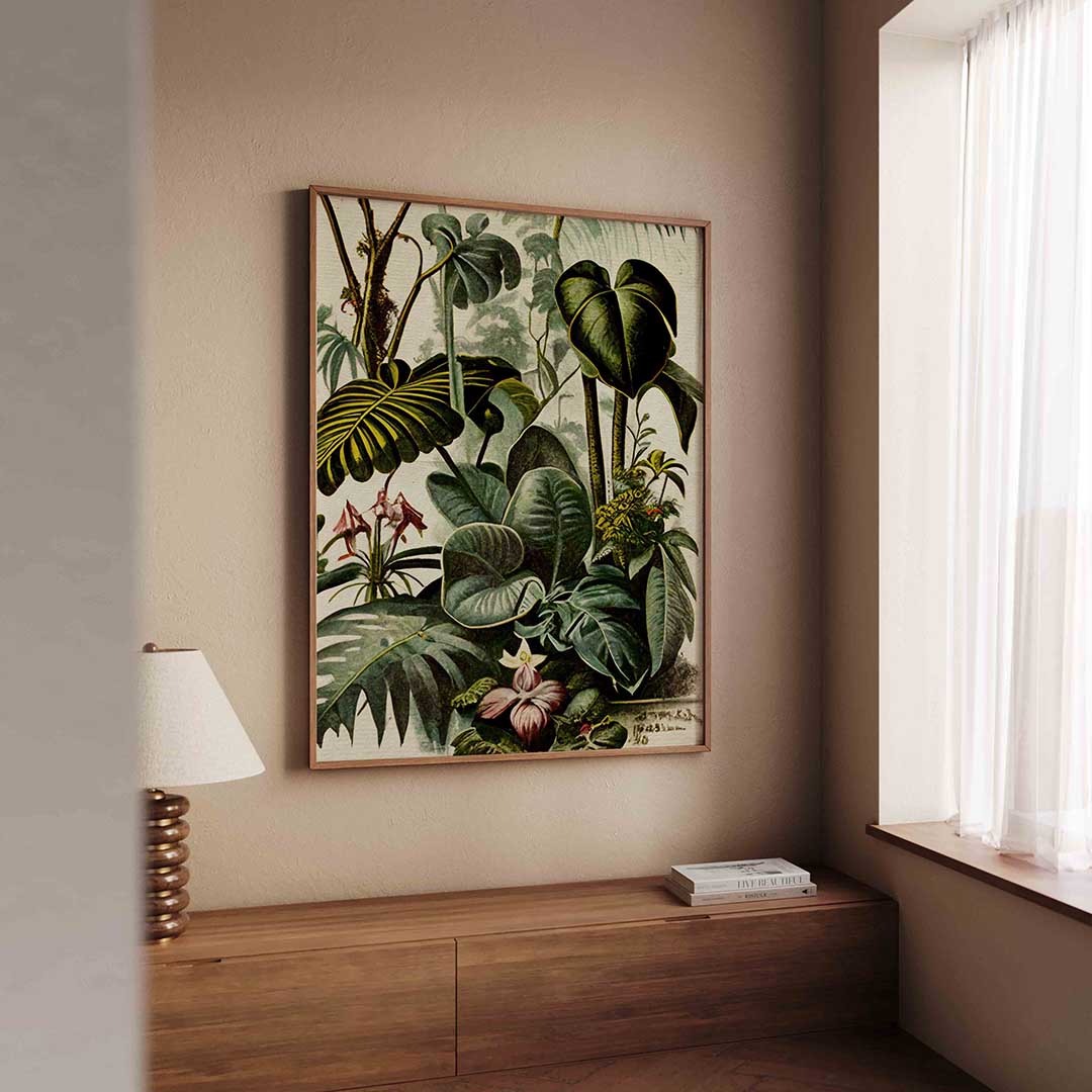 Tropische planten – tropische wandkunst als portret poster