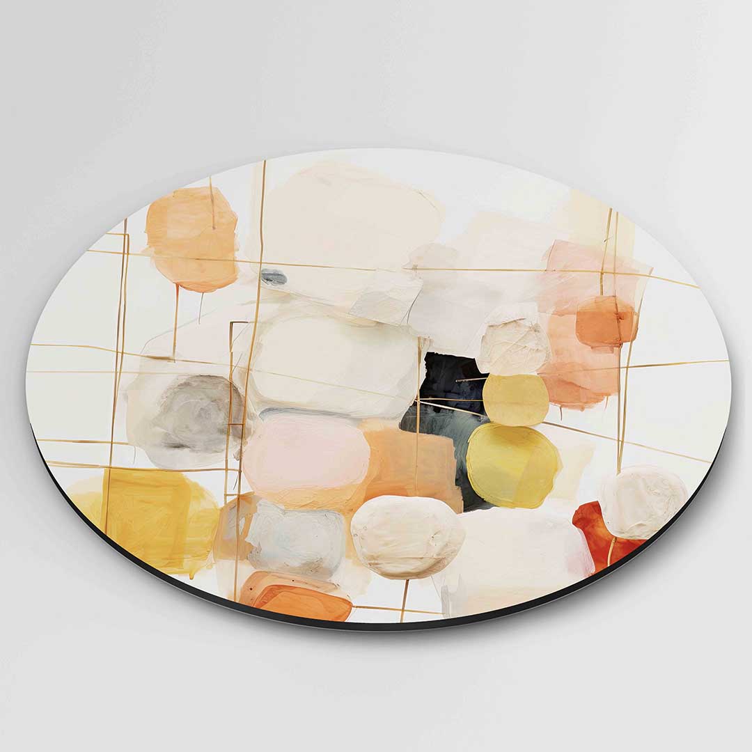 Abstracte vormen – ronde textuur wanddecoratie van WallArtistic