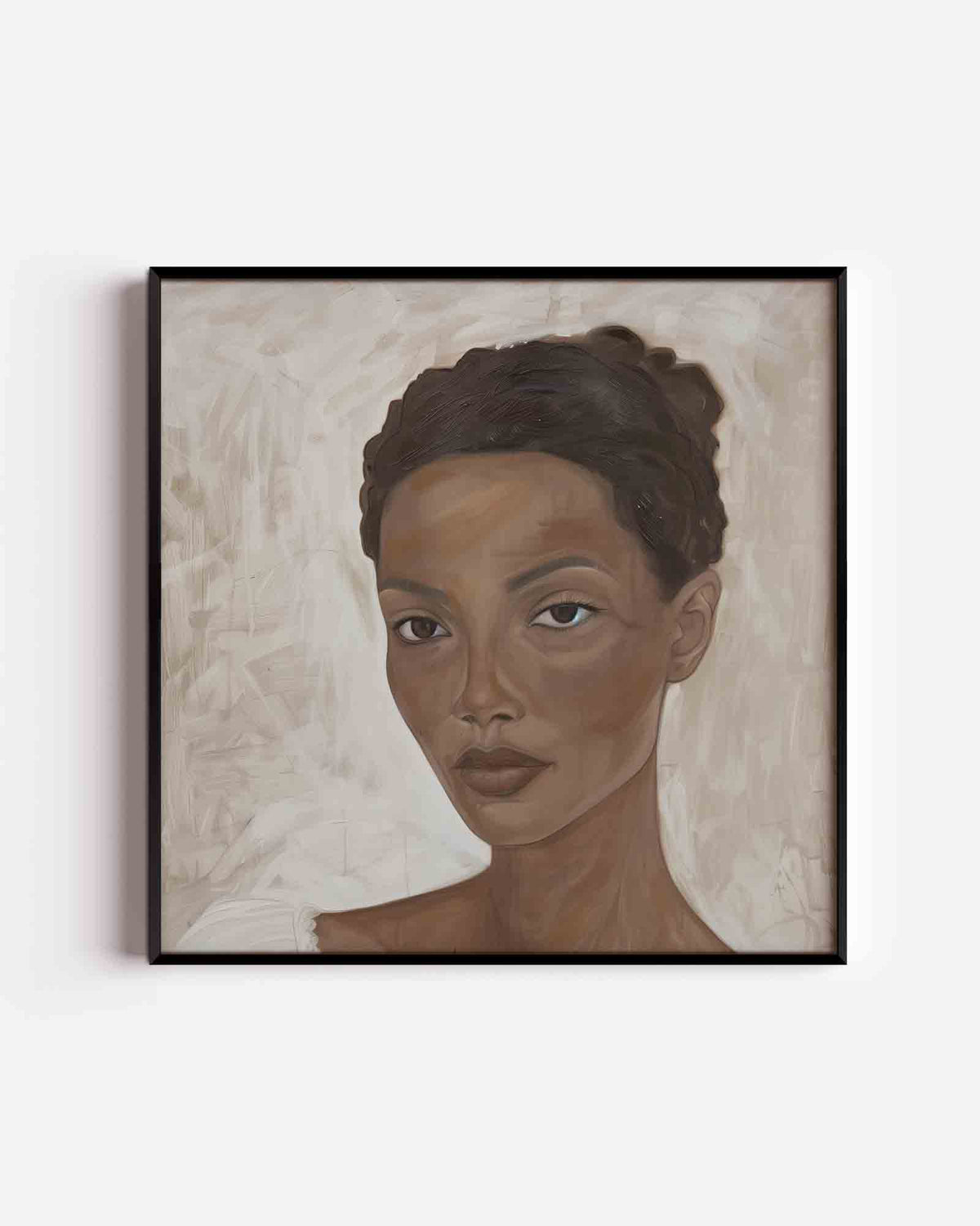 Portret van vrouw – design vierkante poster als wanddecoratie