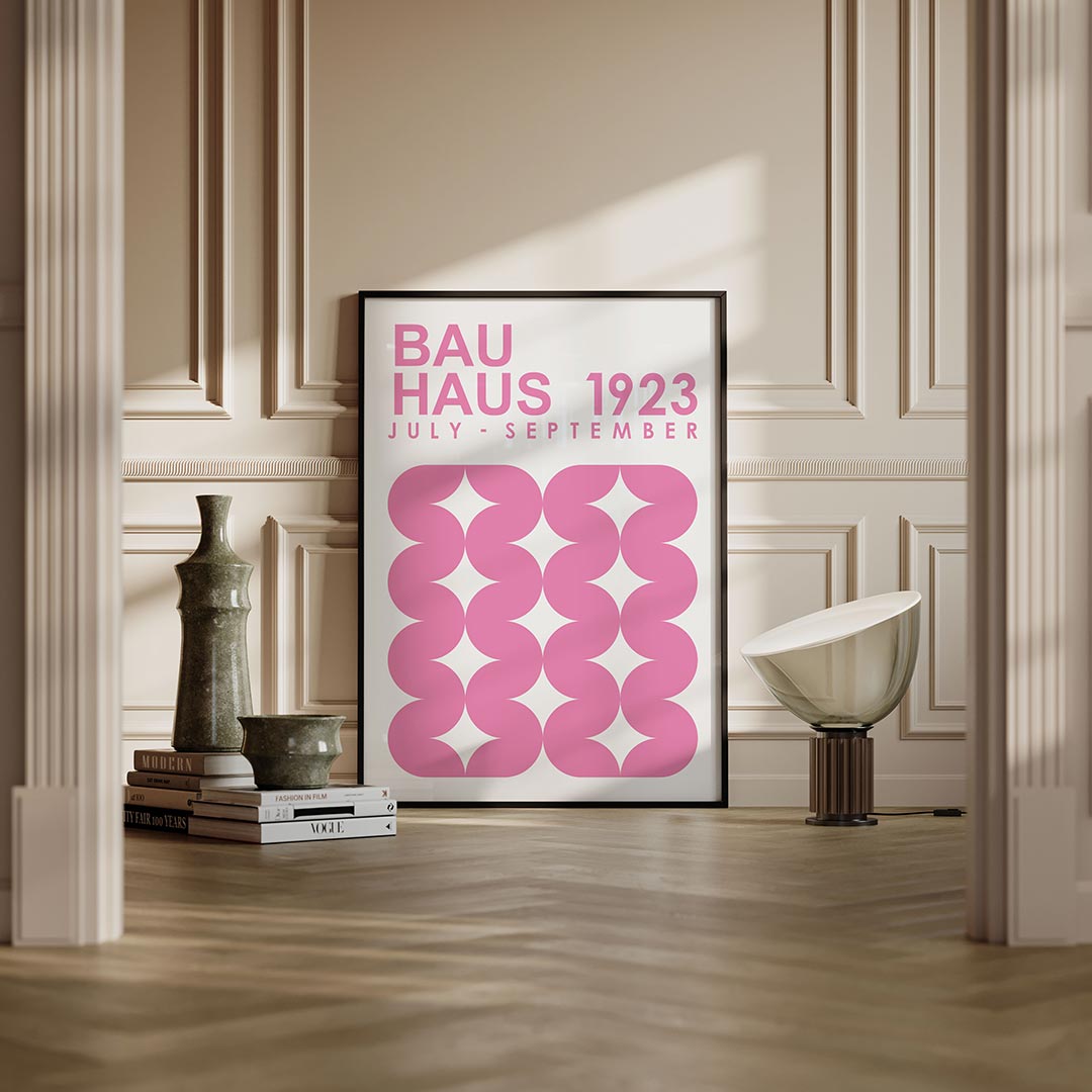Vorm en herhaling – moderne Bauhaus wandkunst als poster