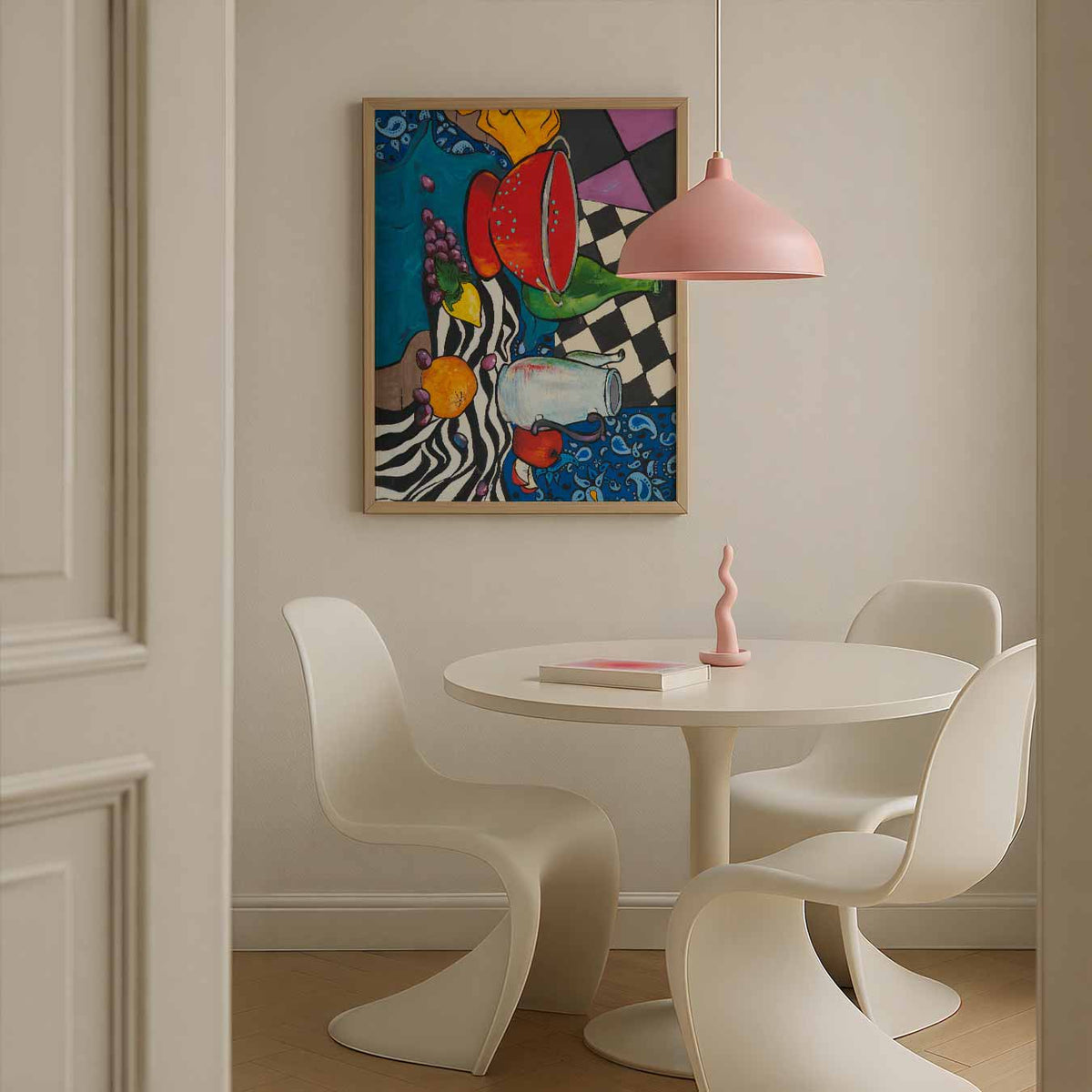 Kleurvolle Abstracte Fruitschaal – Streetart wandkunst als portret poster