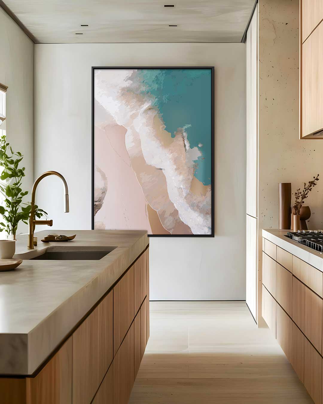 Stranddromen – canvas wanddecoratie in portret formaat