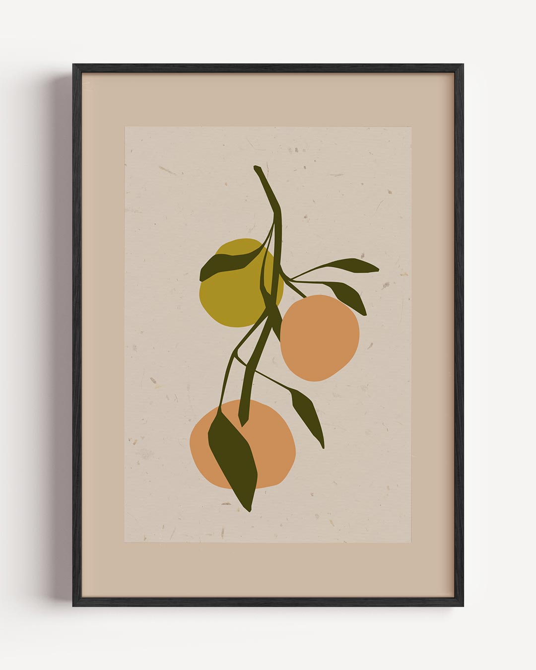 Moderne Fruit Tak Print – bloemen portret poster als wanddecoratie