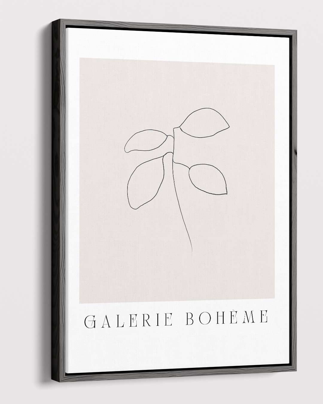 Minimalistische Botanische Schets – canvas wanddecoratie in portret formaat