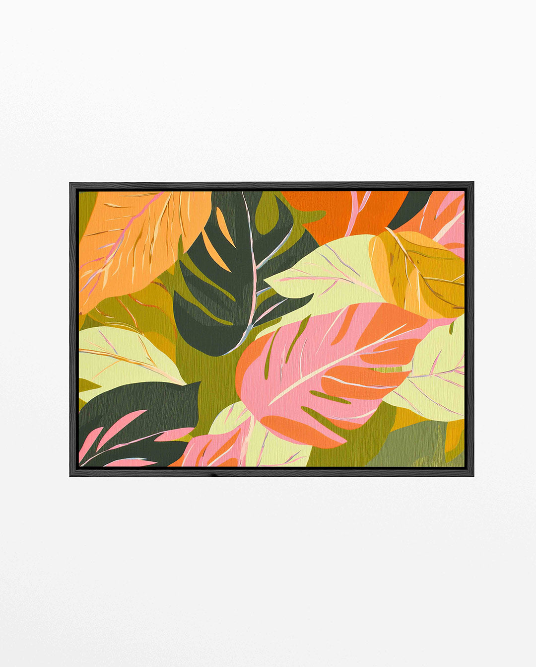 Vrolijke bladeren – liggend jungle kunstwerk