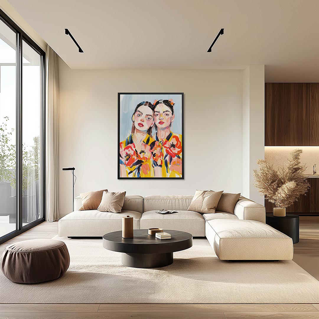 Vrolijke portretten – moderne staande wandkunst
