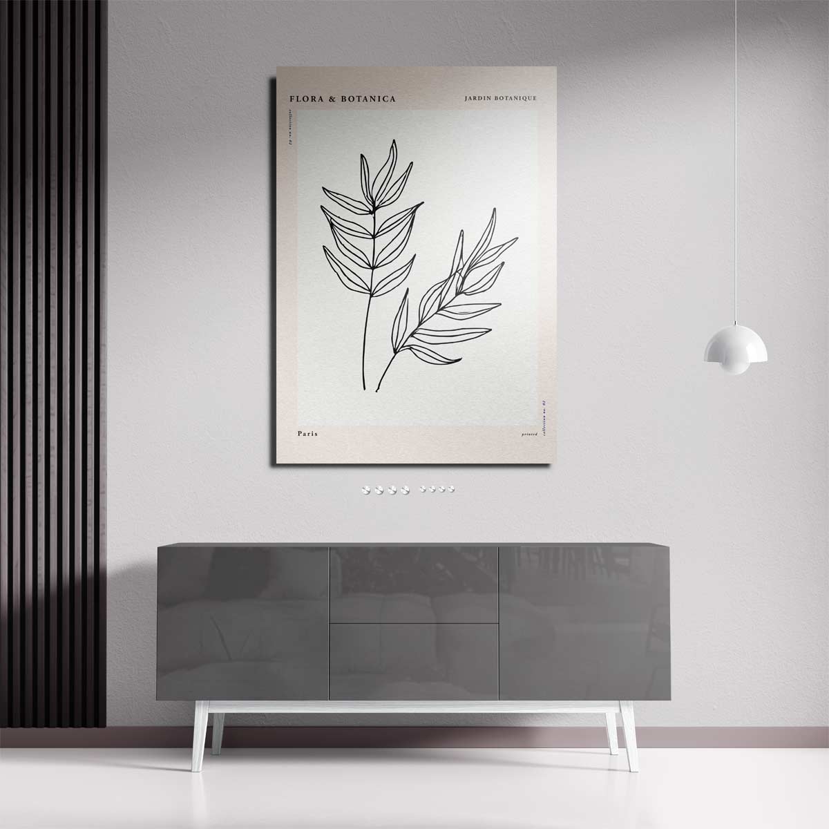 Botanische Lijntekening Poster – staande wandkunst voor woonkamer of interieur