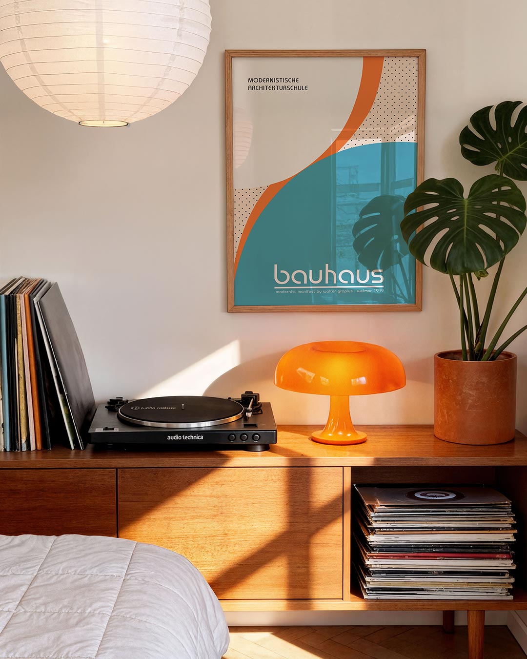 Kleurrijke vlakverdeling – moderne Bauhaus wandkunst als poster