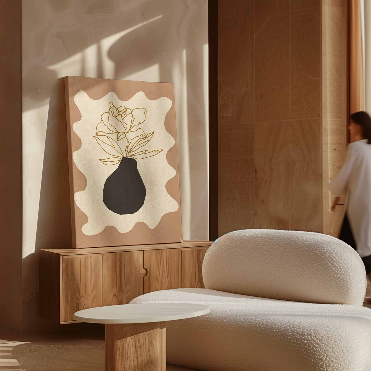 Moderne Bloem – plexiglas kunstwerk als wanddecoratie