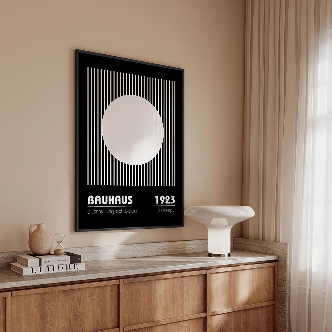 – geometrische Bauhaus poster in staand formaat
