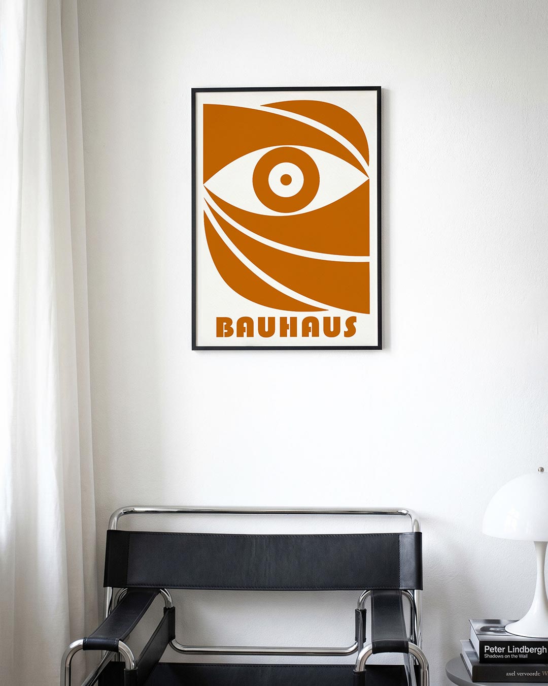 Oogvorm en lijnen – moderne Bauhaus wandkunst als poster