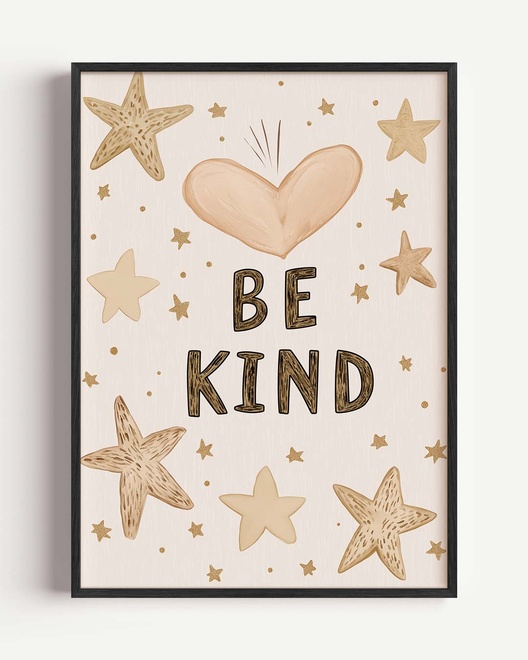 Inspirerende Be Kind Sterren – kids portret poster als wanddecoratie