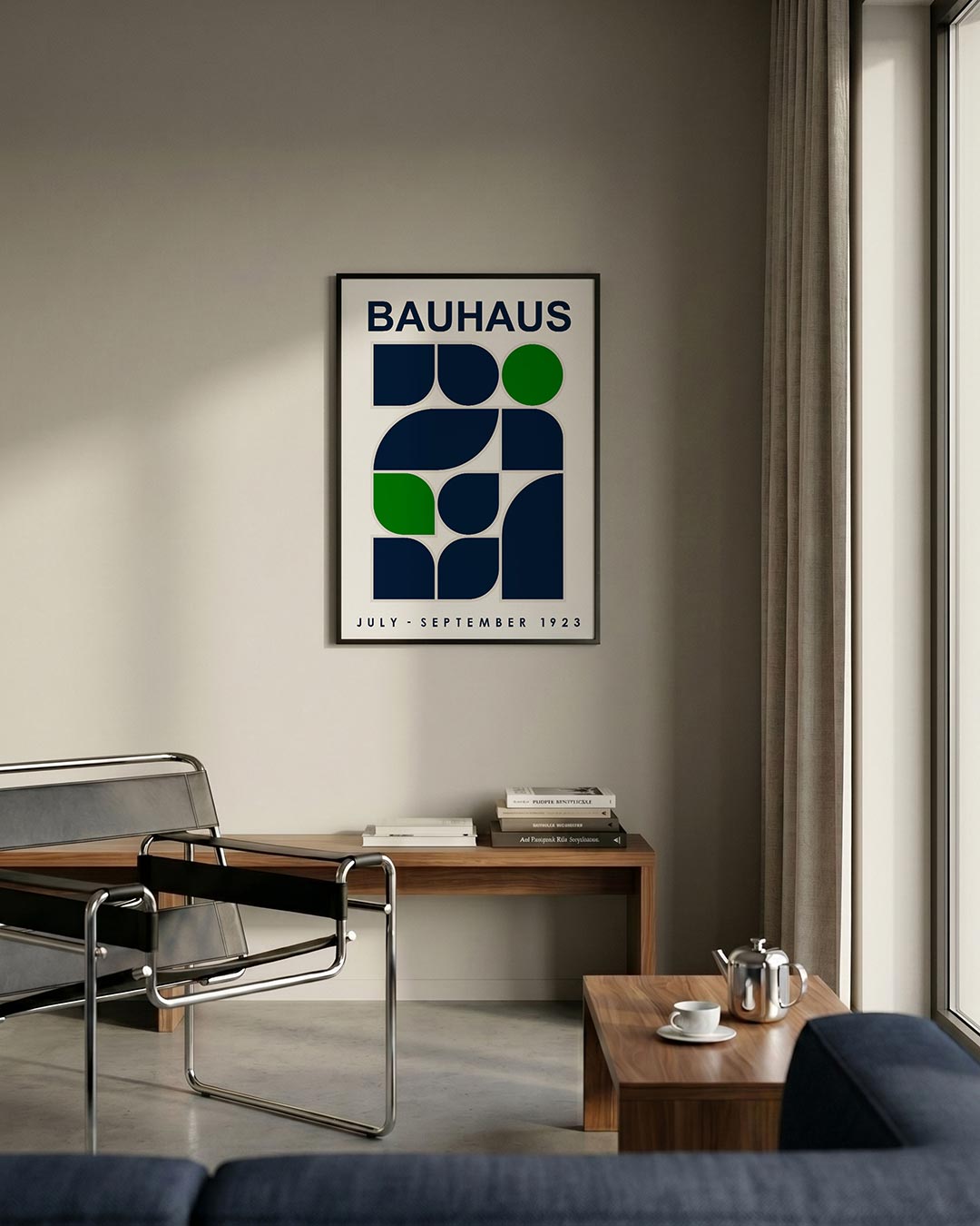 Vormen en vlakken – staande Bauhaus poster voor aan de muur