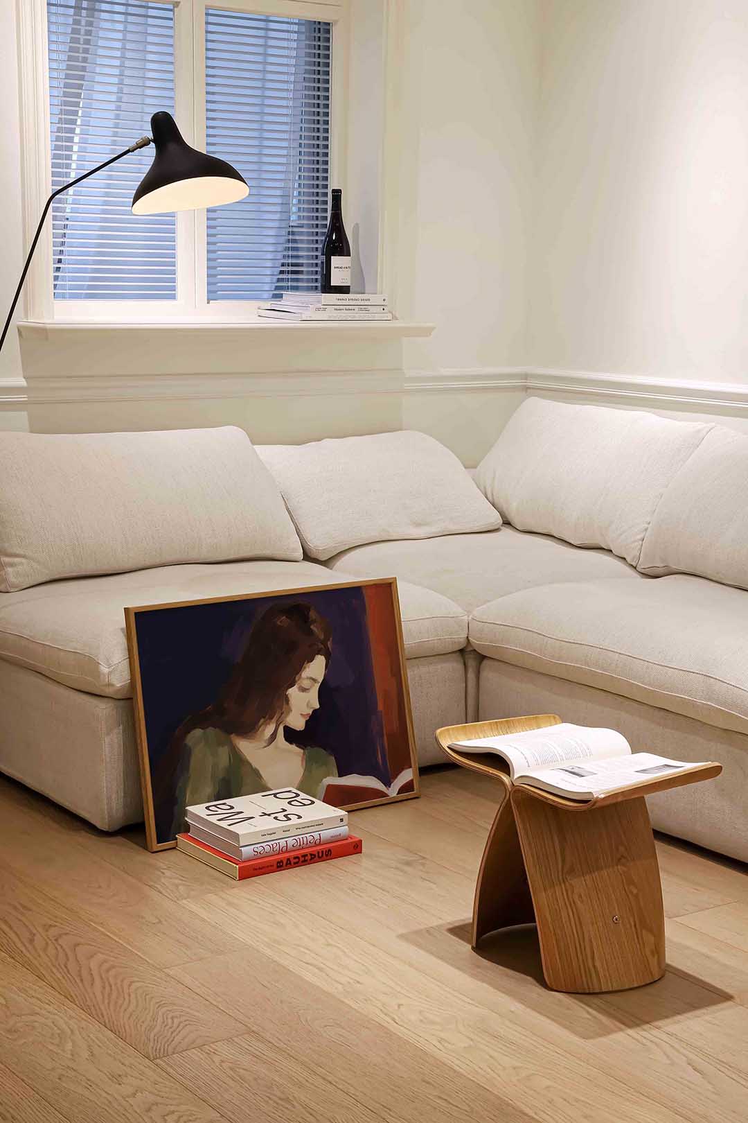 Lezende vrouw – vrouwelijke portretkunst als landscape poster