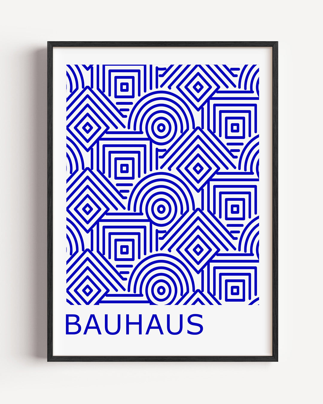 Lijnen en patronen – staande Bauhaus poster als wanddecoratie