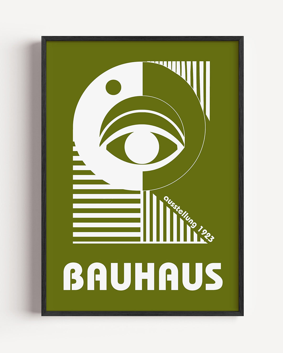 Oog en lijnen – staande Bauhaus poster als wanddecoratie