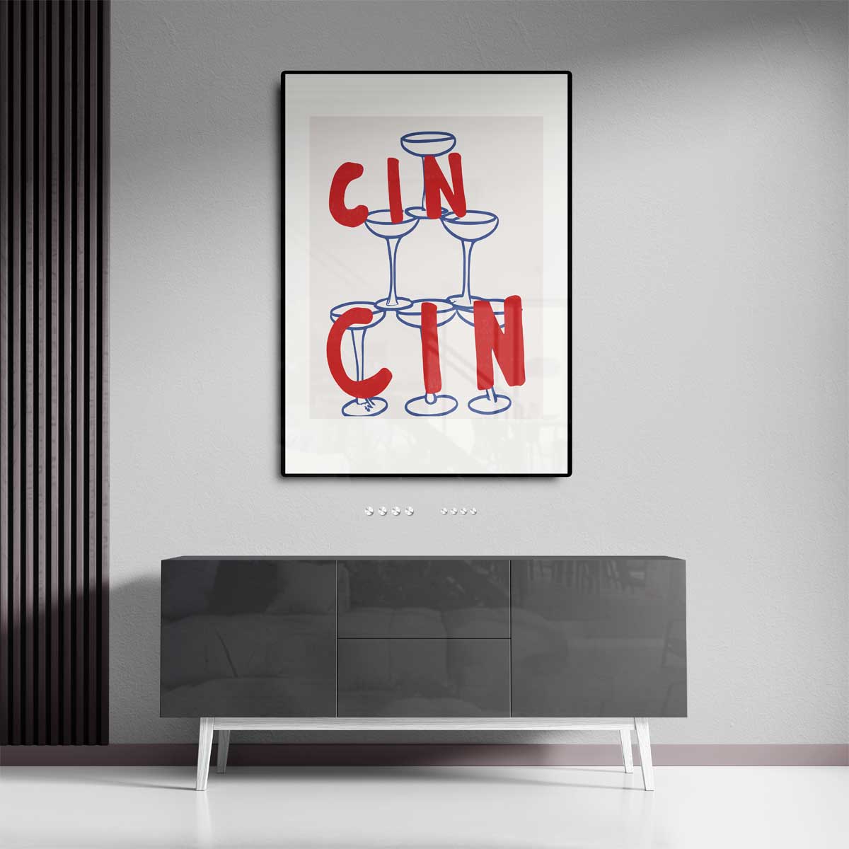 Cin Cin Glazen Toren – canvas kunstwerk als wanddecoratie