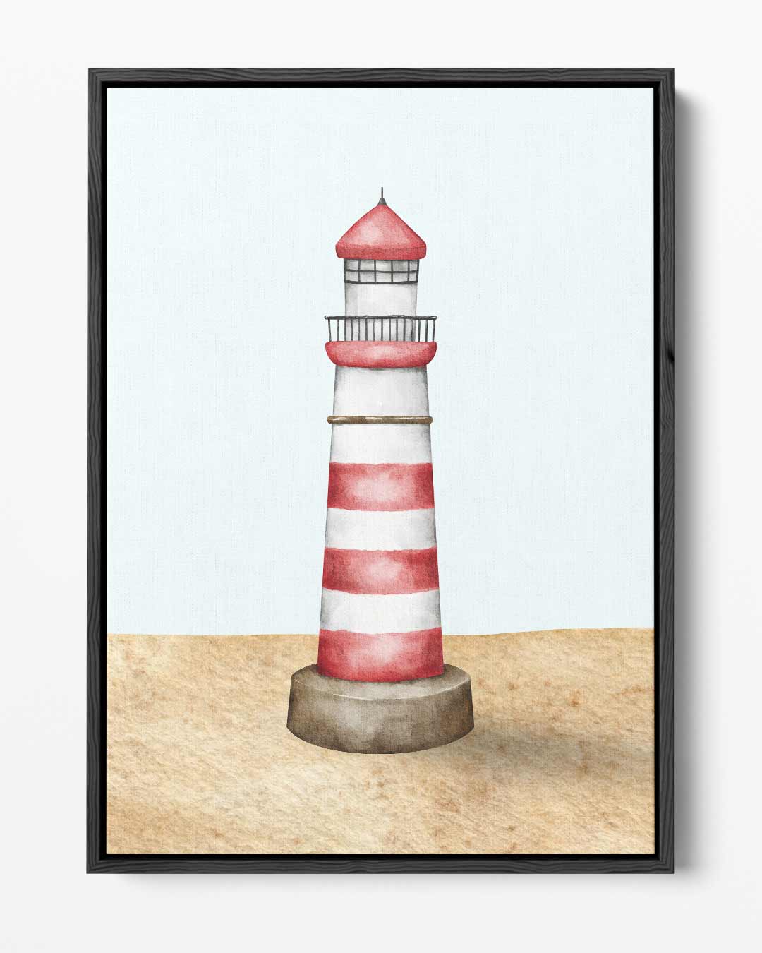 Magische Vuurtoren aan Zee – portret kunstwerk als wanddecoratie