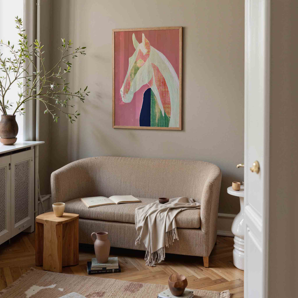 Paardenhoofd – illustratie poster in staand formaat