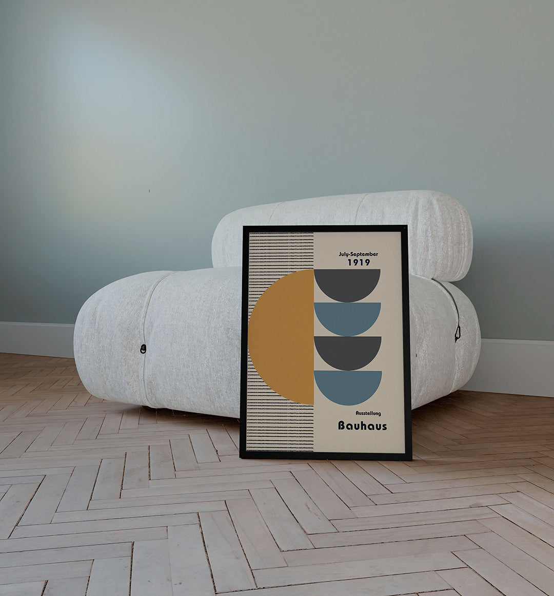Vorm en balans – staande Bauhaus poster voor aan de muur