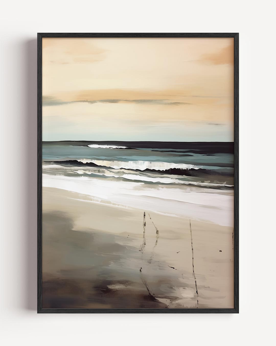 Dromerige Strandsfeer – natuur en stad portret poster als wanddecoratie