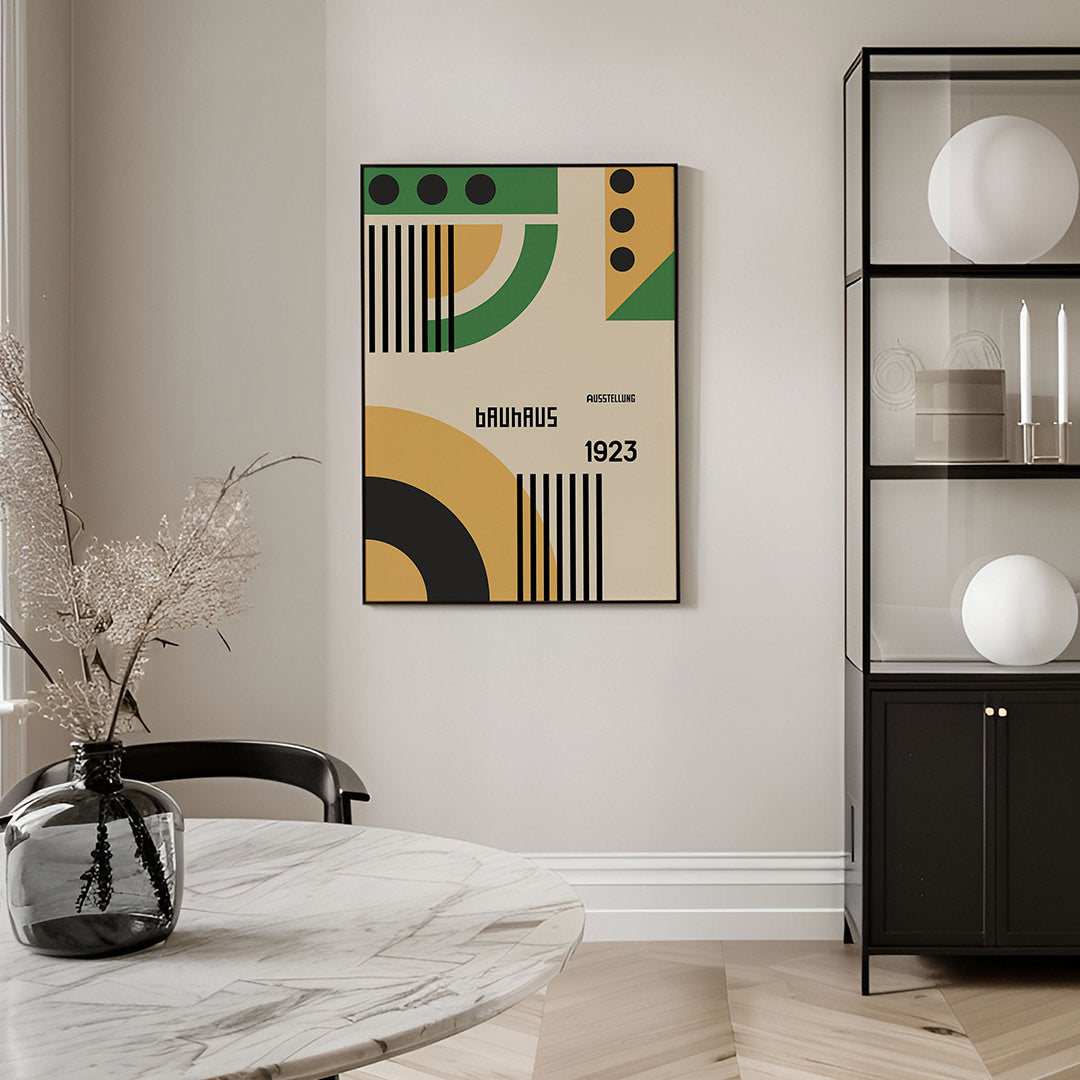 Vormen en vlakken – geometrische Bauhaus poster in staand formaat
