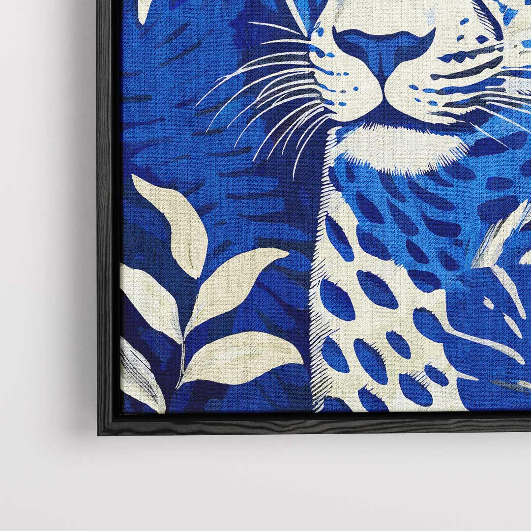 Opera d'arte Leopardo della giungla blu
