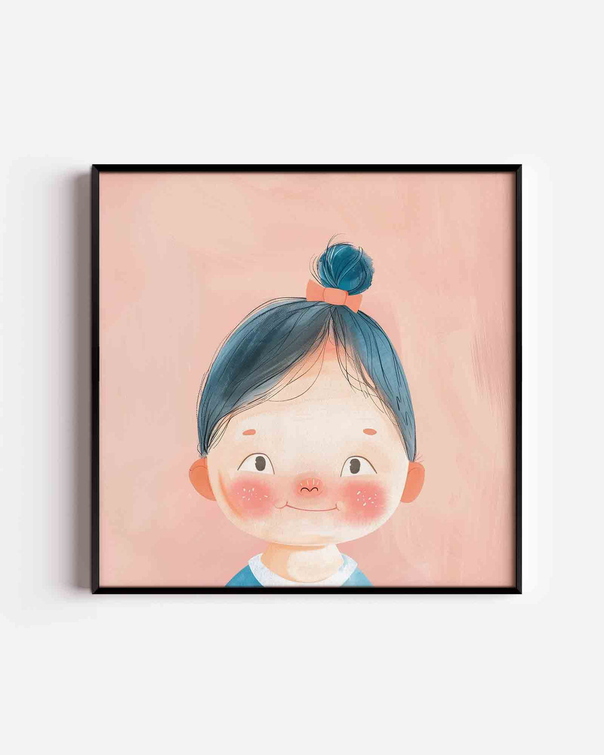 Lachend kind – vierkante kinderposter als wanddecoratie