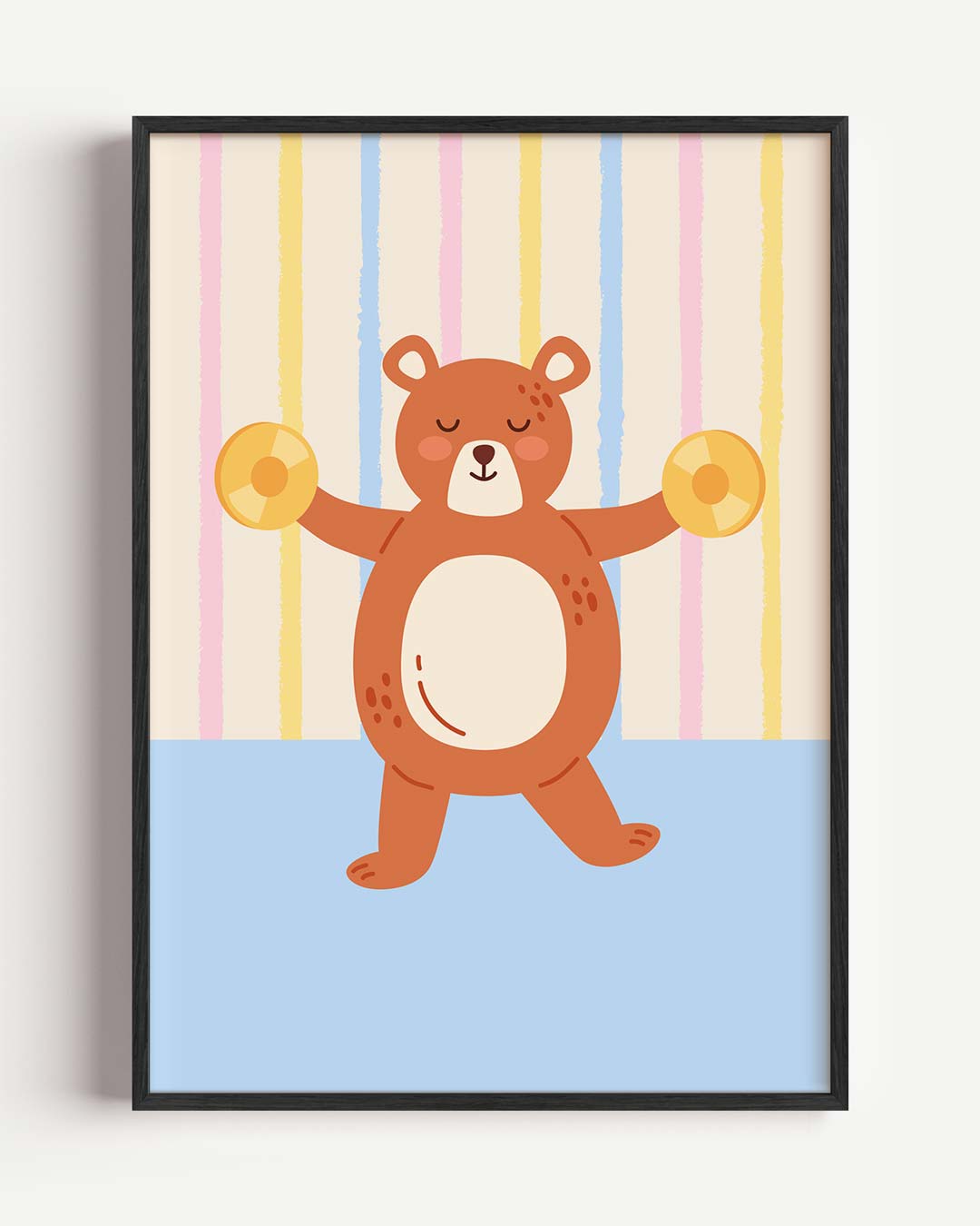 Schattige Berenmuurposter – kids portret poster als wanddecoratie