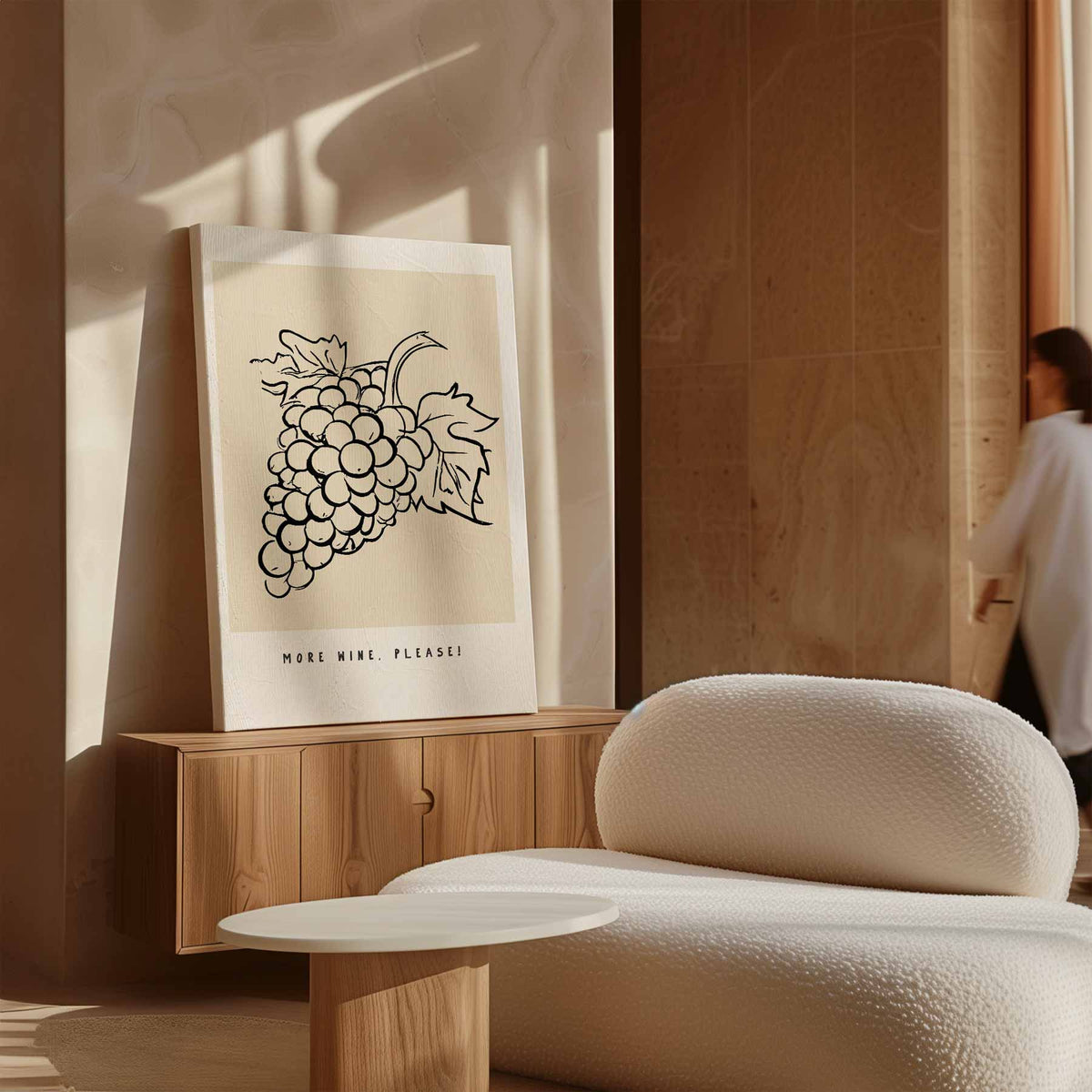 More Wine, Please! – canvas wanddecoratie in portret formaat