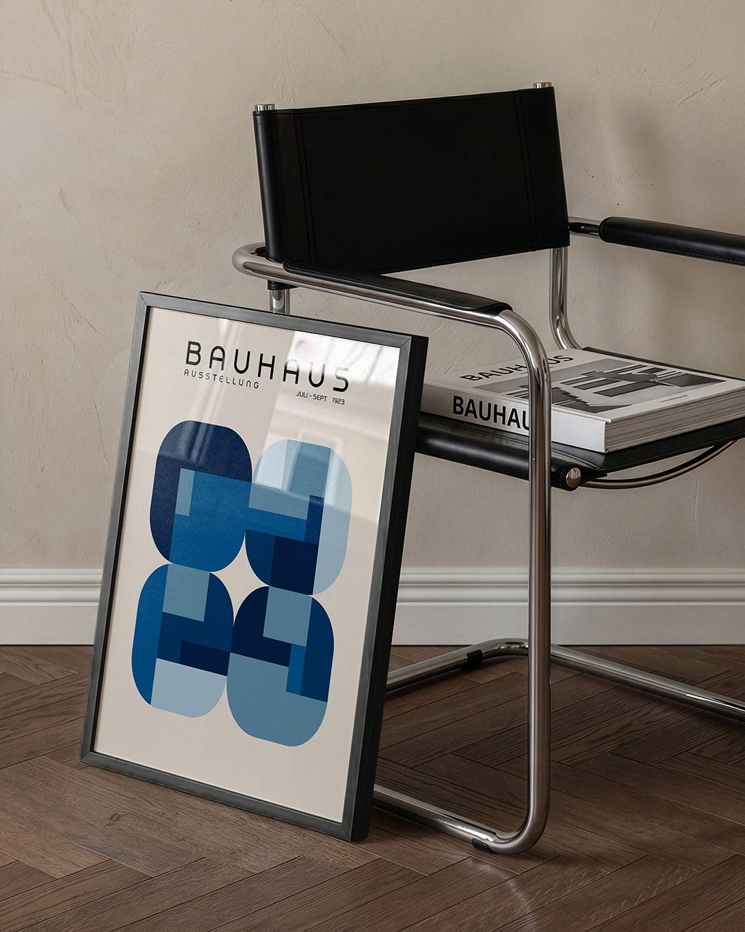 Vorm en balans – staande Bauhaus poster voor aan de muur