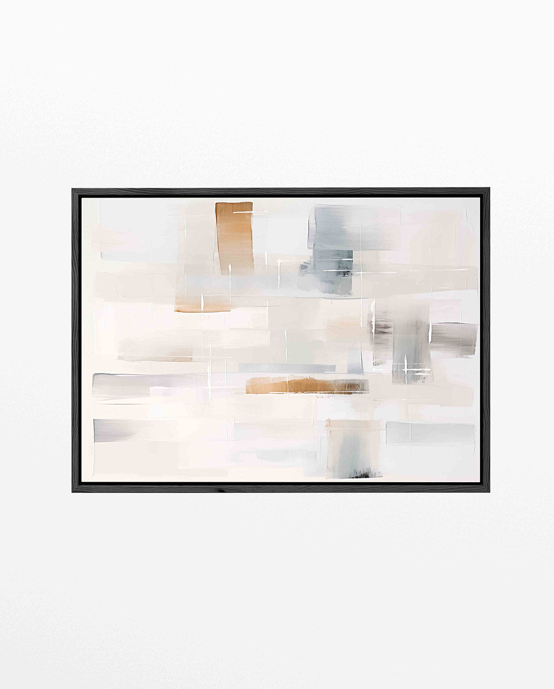 Lichte geometrische compositie – Subtiele – liggend wanddecoratie kunstwerk
