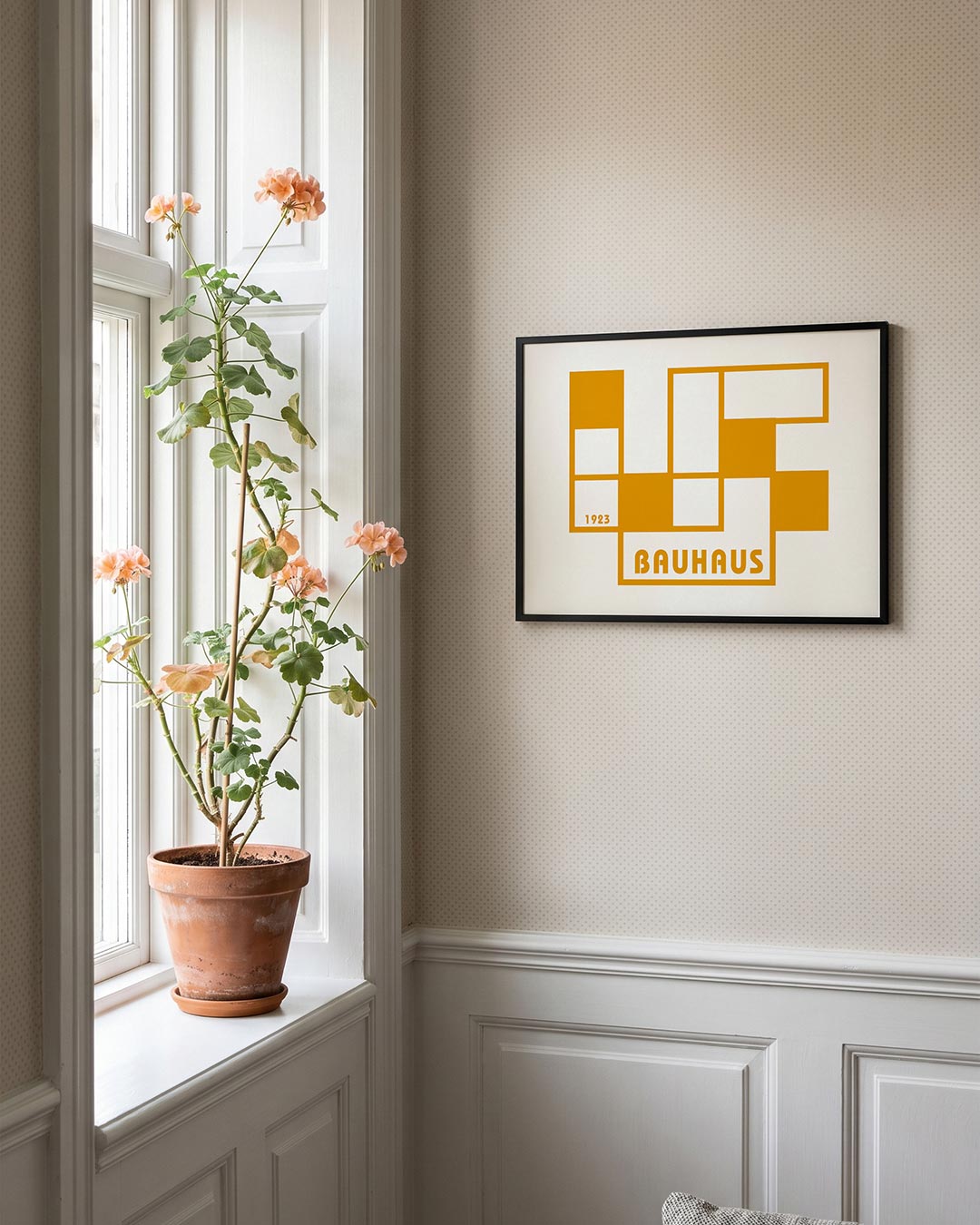 Vorm en balans – liggende Bauhaus poster voor aan de muur